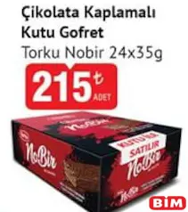 TORKU NOBİR ÇİKOLATA KAPLAMALI KUTU GOFRET 24X35 G